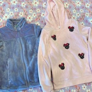 Girls Fleece Minnie Hoodie and Zip Up Fleece
